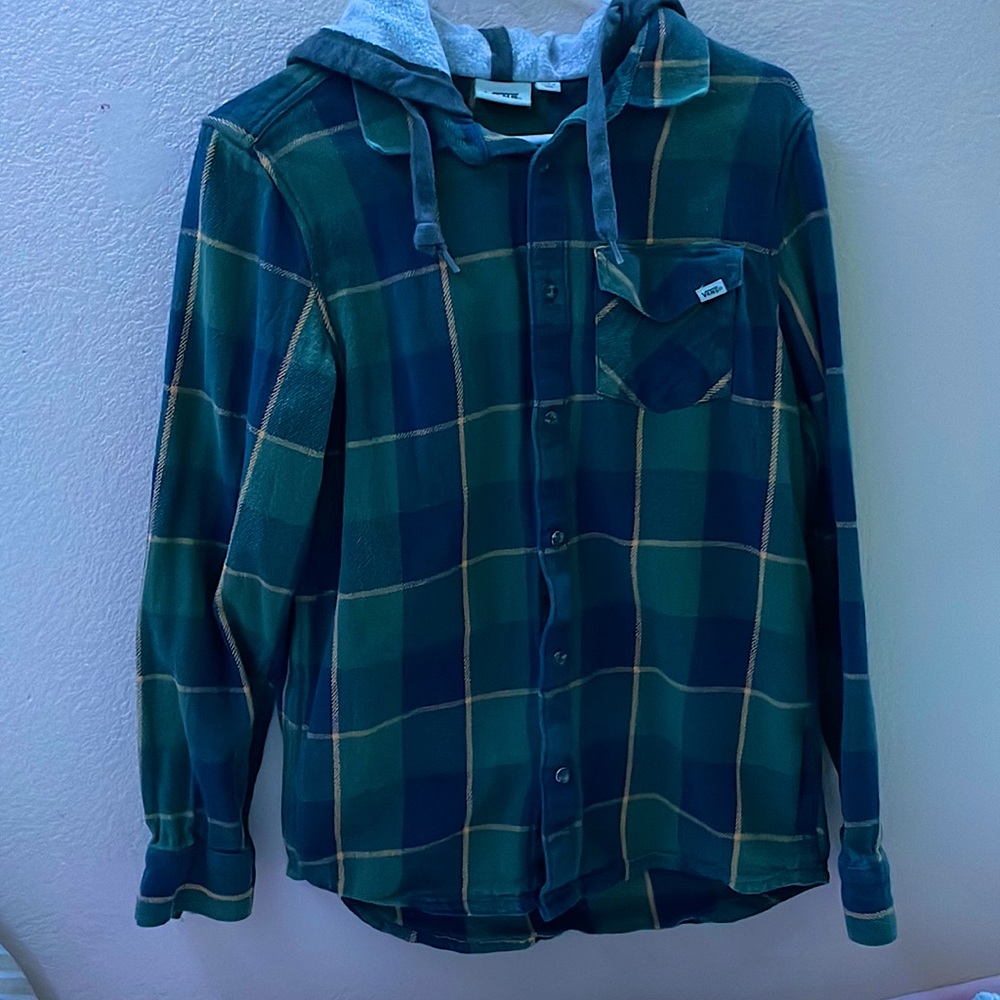 Vans Green Flannel Hoodie